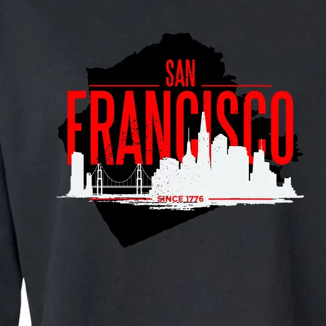 San Francisco Skyline Cropped Pullover Crew