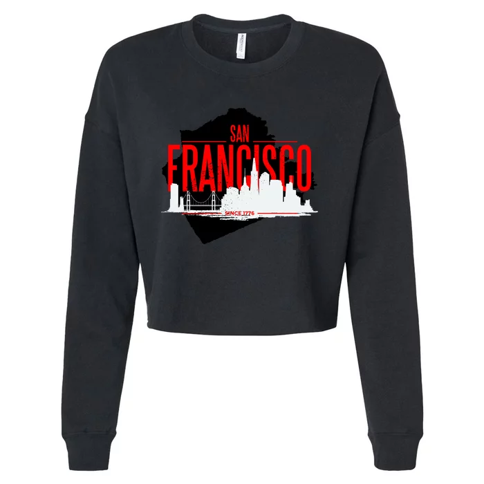 San Francisco Skyline Cropped Pullover Crew