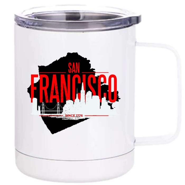 San Francisco Skyline Front & Back 12oz Stainless Steel Tumbler Cup