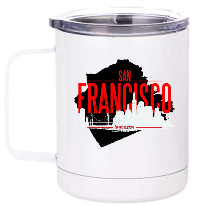 San Francisco Skyline Front & Back 12oz Stainless Steel Tumbler Cup