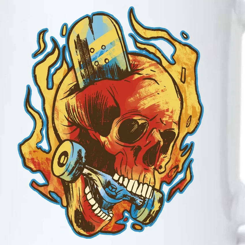 Skull Flame Skater Black Color Changing Mug