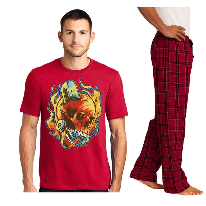 Skull Flame Skater Pajama Set