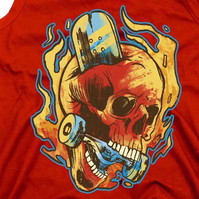 Skull Flame Skater Tank Top