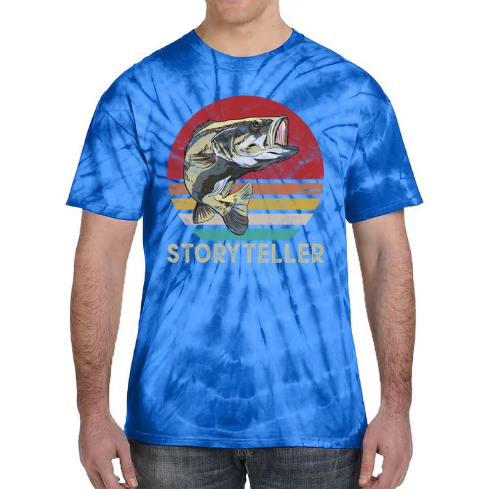 Storyteller Fish Story Telling Funny Gift For Fishing Dad Gift Tie-Dye T-Shirt