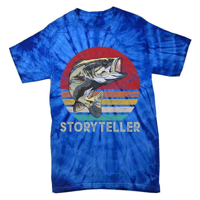 Storyteller Fish Story Telling Funny Gift For Fishing Dad Gift Tie-Dye T-Shirt