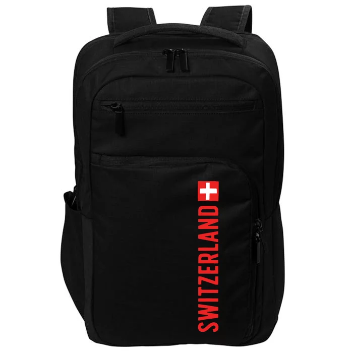 Swiss Flag Switzerland Souvenir Schweiz Gift Suisse Svizzera Impact Tech Backpack