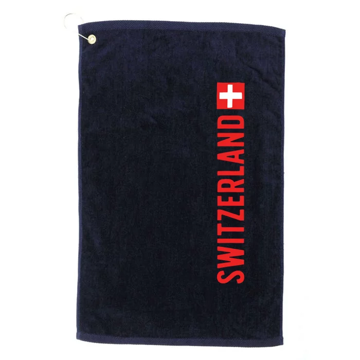 Swiss Flag Switzerland Souvenir Schweiz Gift Suisse Svizzera Platinum Collection Golf Towel