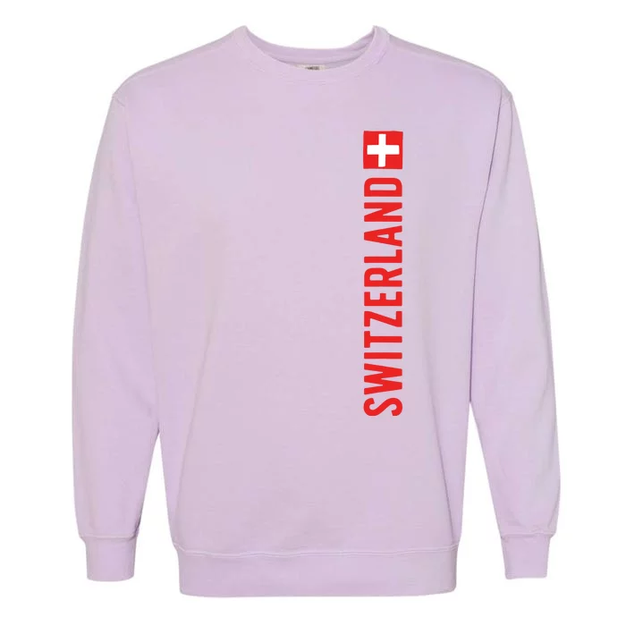 Swiss Flag Switzerland Souvenir Schweiz Gift Suisse Svizzera Garment-Dyed Sweatshirt