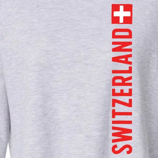 Swiss Flag Switzerland Souvenir Schweiz Gift Suisse Svizzera Cropped Pullover Crew