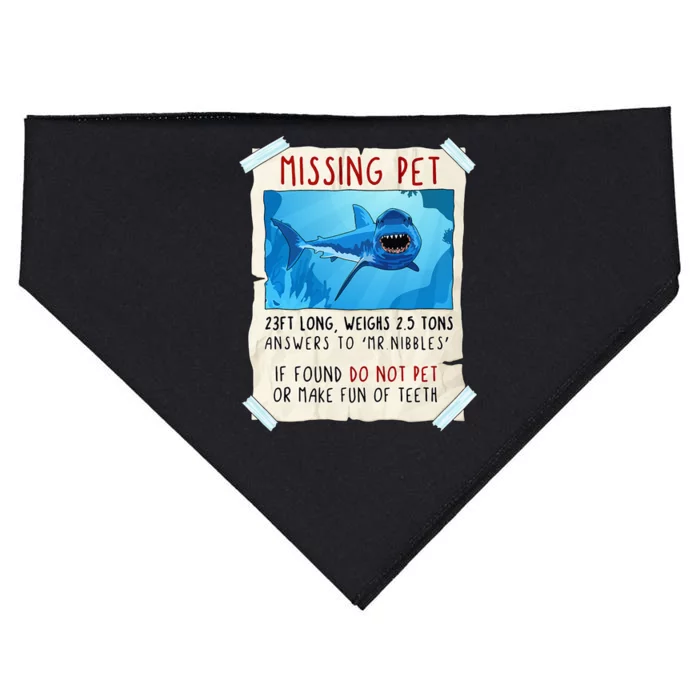 Shark Funny Shark Great White Shark USA-Made Doggie Bandana