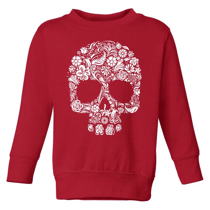 Skull Flowers Skull Toddler Sweatshirt