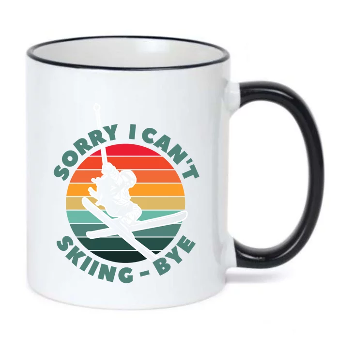 Ski Funny Skier Sorry I Cant Skiing Bye Ski Lover Cute Gift Black Color Changing Mug