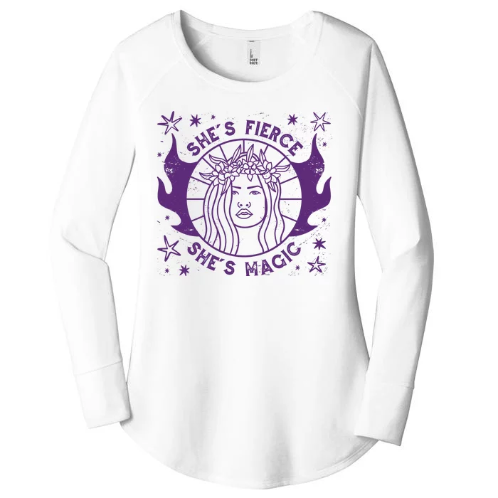 She's Fierce She's Magic Women's Perfect Tri Tunic Long Sleeve Shirt