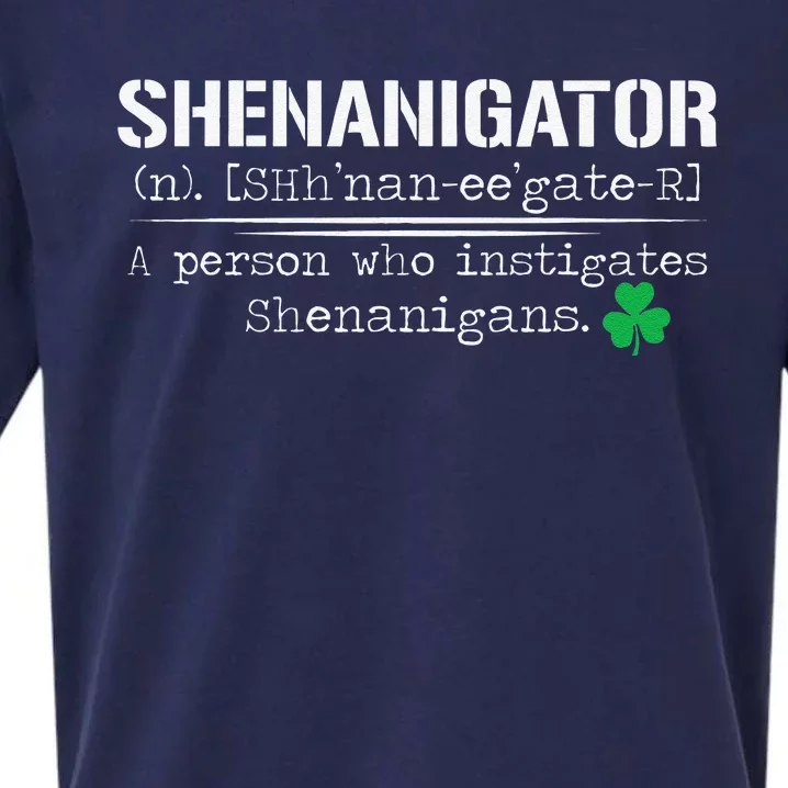 Shenanigator Funny Saint Patrick's Day Gift Sueded Cloud Jersey T-Shirt