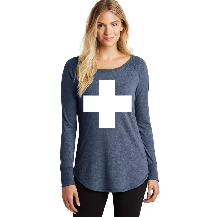 Swiss Flag Switzerland Souvenir Schweiz Gift Suisse Svizzera Women's Perfect Tri Tunic Long Sleeve Shirt