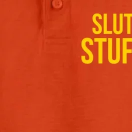 Slut For Stuffing Funny Thanksgiving Dry Zone Grid Performance Polo