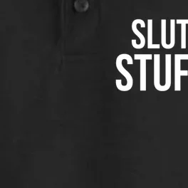 Slut For Stuffing Funny Thanksgiving Dry Zone Grid Performance Polo