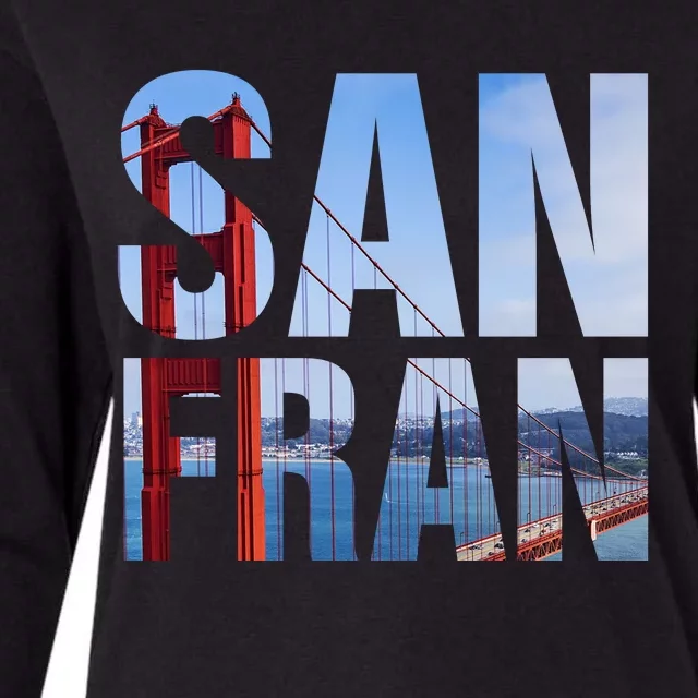 San Fran Womens Cotton Relaxed Long Sleeve T-Shirt