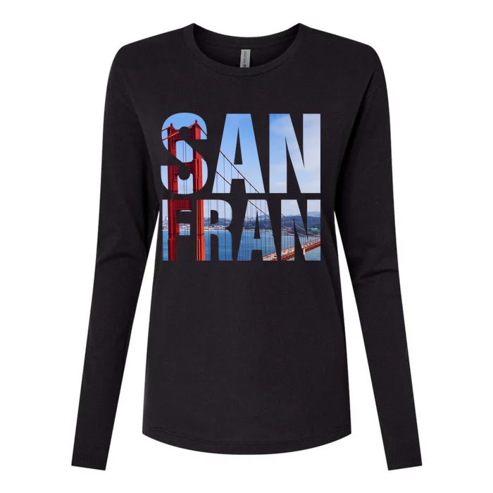 San Fran Womens Cotton Relaxed Long Sleeve T-Shirt