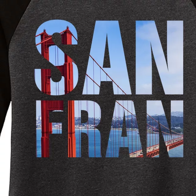 San Fran Women's Tri-Blend 3/4-Sleeve Raglan Shirt