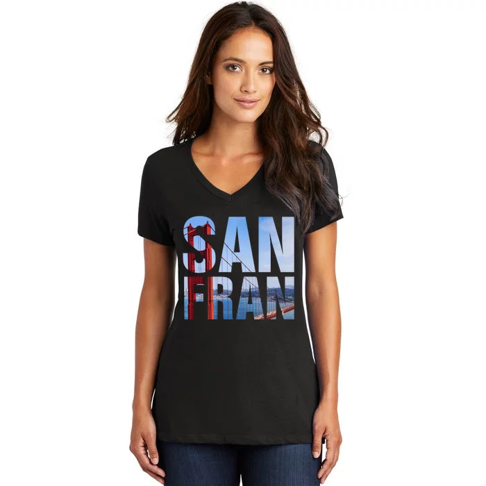 San Fran Women's V-Neck T-Shirt