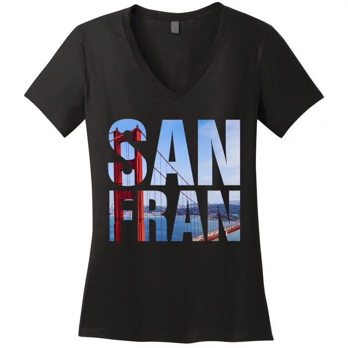 San Fran Women's V-Neck T-Shirt