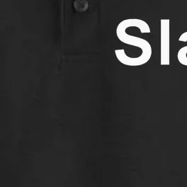 Slay Funny Sassy Text Phrase Woman Design Dry Zone Grid Performance Polo