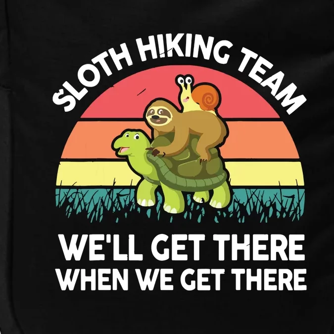 SlothShirt Funny Sloth Hiking Team Men Women Gift Hiking Impact Tech Backpack