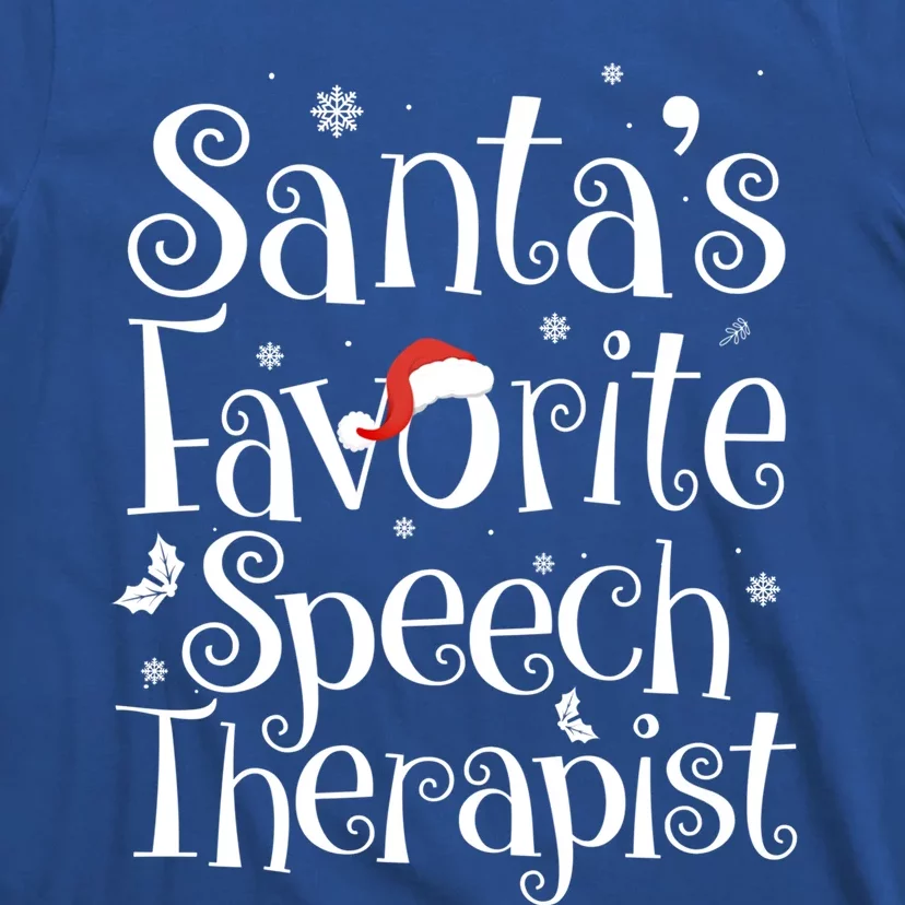 Santa's Favorite Speech Therapist Christmas Cute Xmas Funny Gift Great Gift T-Shirt