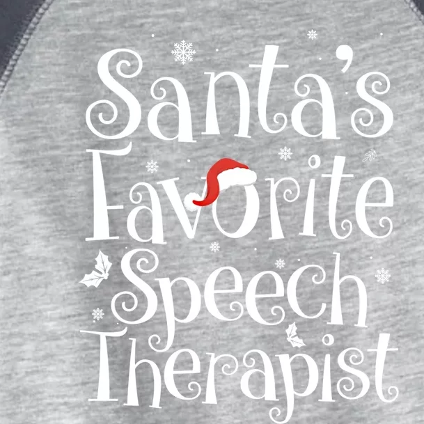 Santa's Favorite Speech Therapist Christmas Cute Xmas Funny Gift Great Gift Toddler Fine Jersey T-Shirt