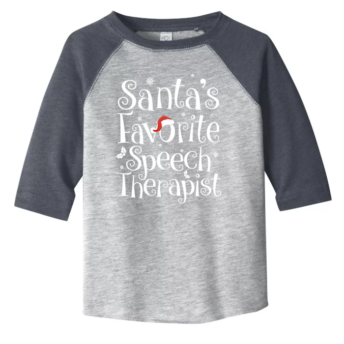 Santa's Favorite Speech Therapist Christmas Cute Xmas Funny Gift Great Gift Toddler Fine Jersey T-Shirt