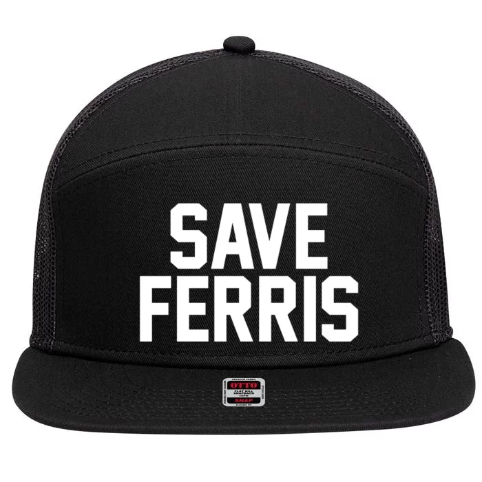 Save Ferris 7 Panel Mesh Trucker Snapback Hat