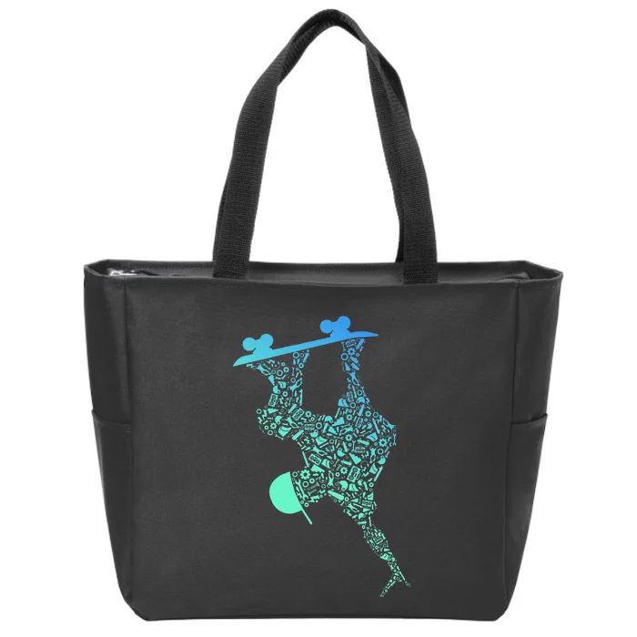 Skateboarding For Skater Gear Skateboard Zip Tote Bag