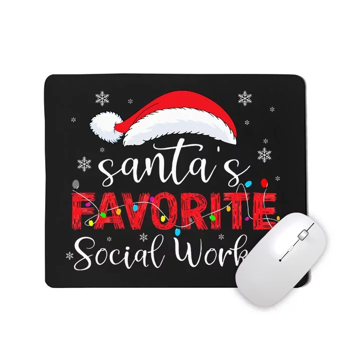 SantaS Favorite Social Worker Mousepad