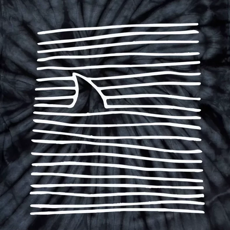 Shark Fin Shark Swimming Tie-Dye T-Shirt