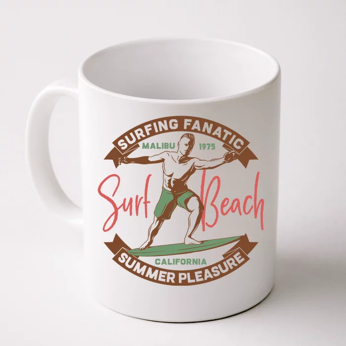 Surfing Fanatic Summer Pleasure Front & Back Coffee Mug