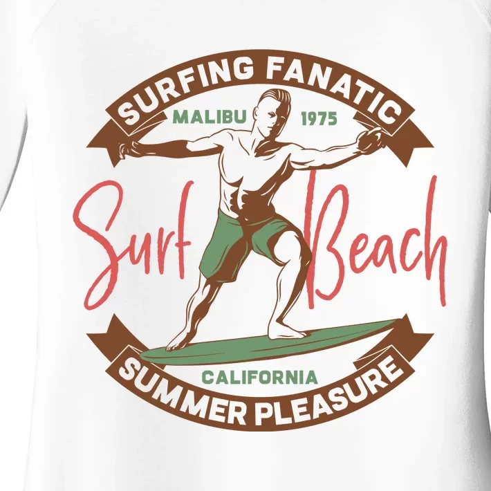 Surfing Fanatic Summer Pleasure Women's Perfect Tri Tunic Long Sleeve Shirt