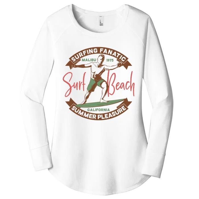 Surfing Fanatic Summer Pleasure Women's Perfect Tri Tunic Long Sleeve Shirt