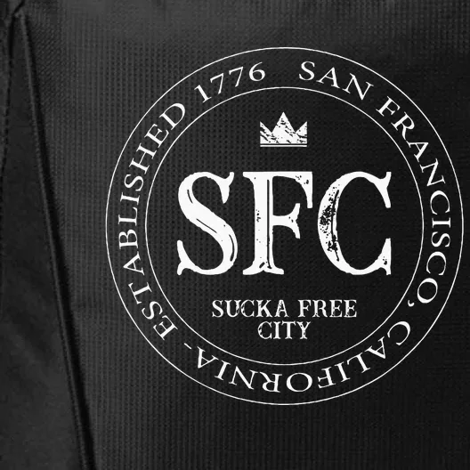 San Francisco Sucka Free City Sf Patch Badge Logo City Backpack