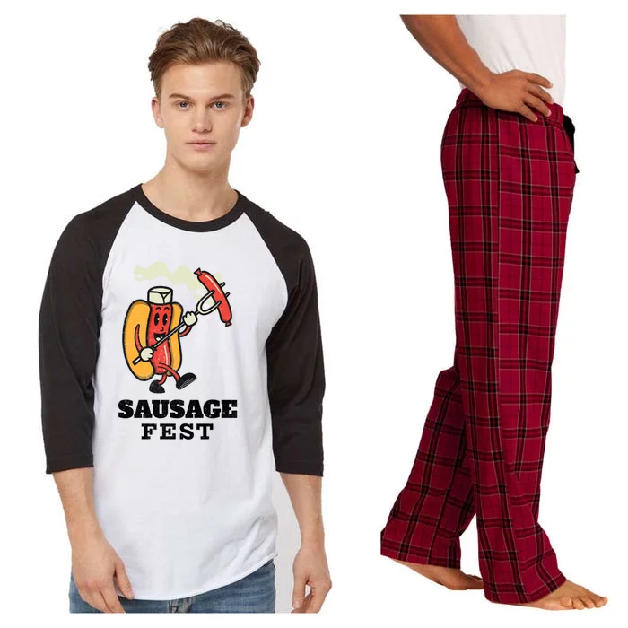 Sausage Fest Sausage Cute Gift Raglan Sleeve Pajama Set