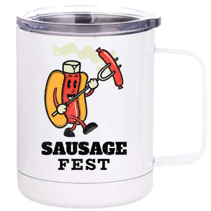 Sausage Fest Sausage Cute Gift Front & Back 12oz Stainless Steel Tumbler Cup