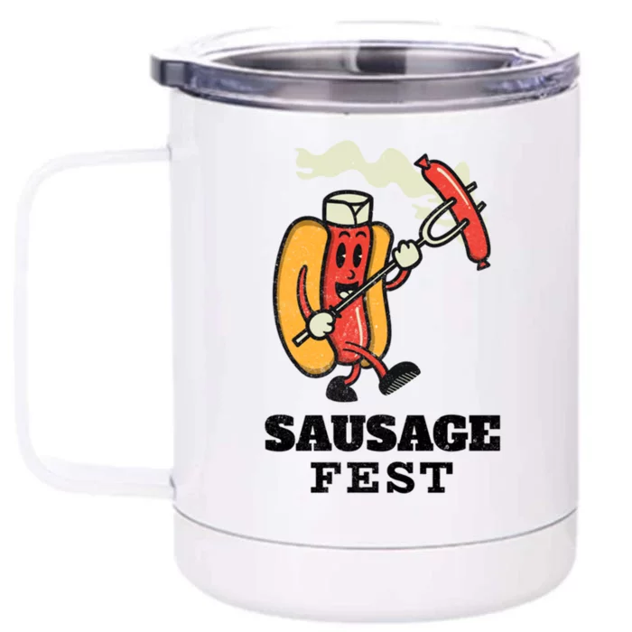 Sausage Fest Sausage Cute Gift Front & Back 12oz Stainless Steel Tumbler Cup