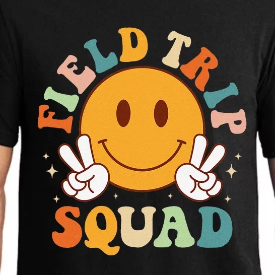 School Fieldtrip Squad Groovy Field Day 2024 Teacher Pajama Set