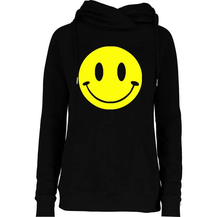 SMILEY FACE Womens Funnel Neck Pullover Hood