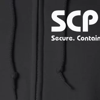 Scp Foundation Scp Secure Contain Protect Full Zip Hoodie