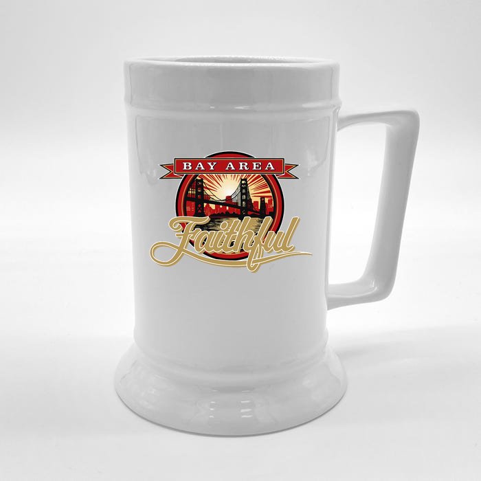 San Francisco Sunday Bay Area Faithful Front & Back Beer Stein