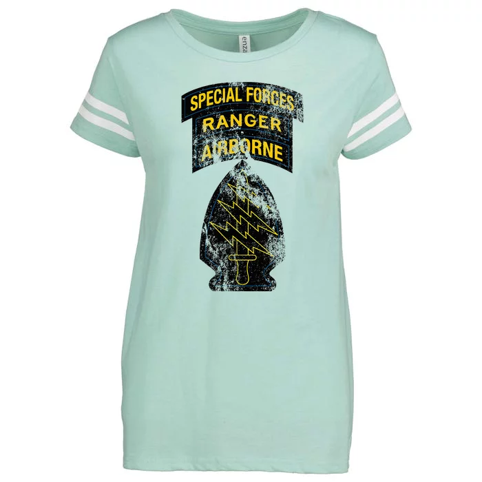 Special Forces Sf Ranger Tab Retro Vintage Enza Ladies Jersey Football T-Shirt