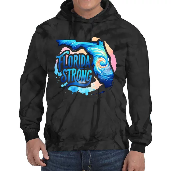 Support Florida Stay Western Strong Florida Hurricane Milton Tie Dye Hoodie