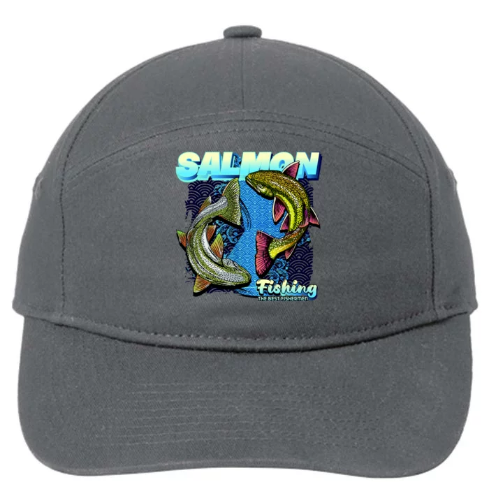 Salmon Fishing 7-Panel Snapback Hat