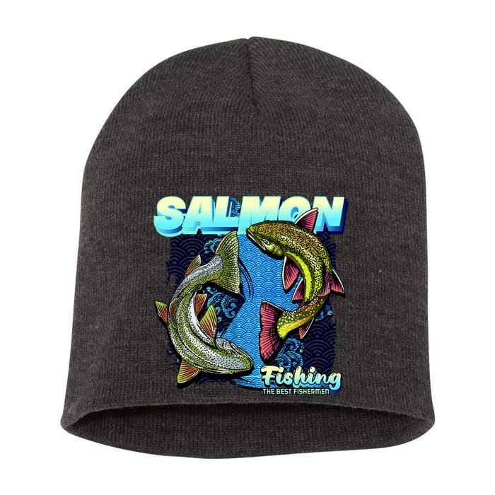 Salmon Fishing Short Acrylic Beanie